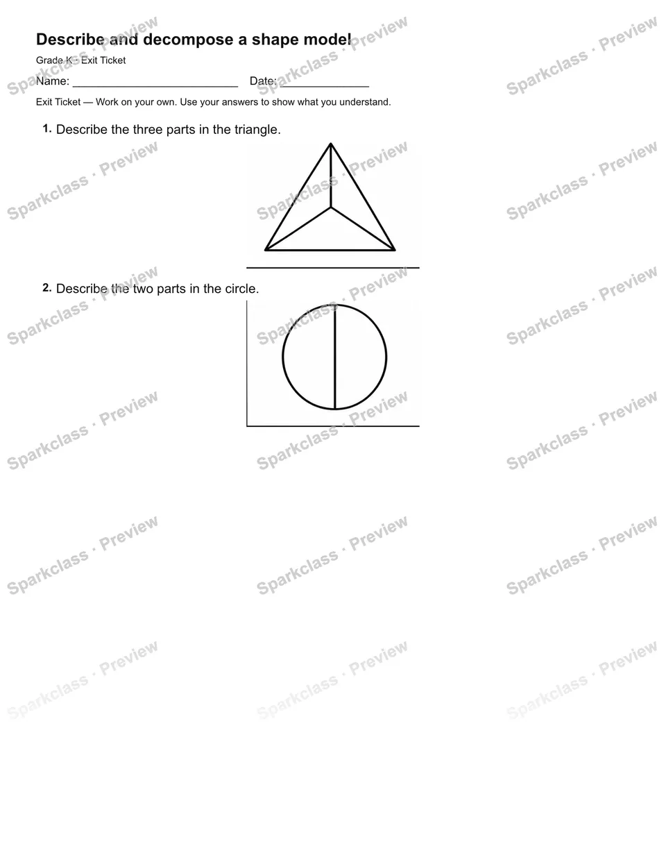 Describe and decompose a shape model — Exit Ticket — page 2