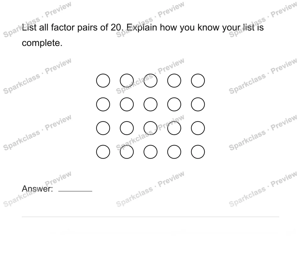Find all factor pairs — page 1