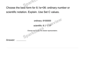Choose an equivalent representation — Grade 8 problem preview