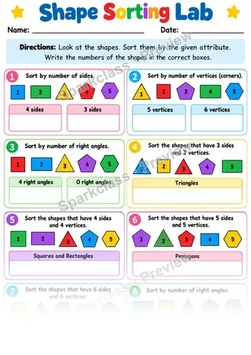 2.G.A.1 · Shape Sorting Lab — Grade 2 worksheet preview