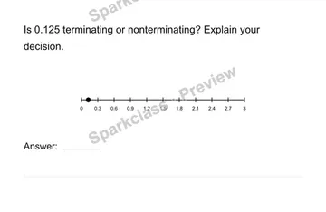Recognize nonrepeating decimals — Grade 8 problem preview